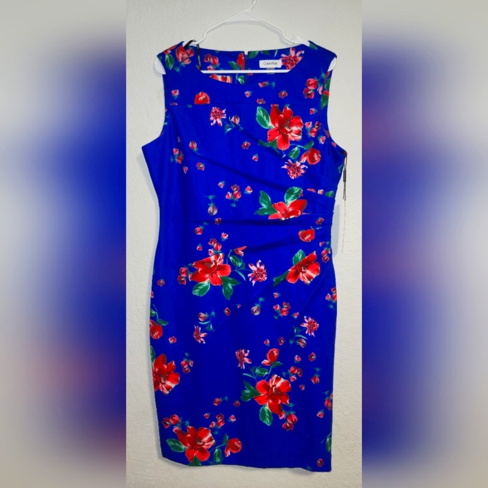 Calvin Klein Floral sleeveless Sheath Dress